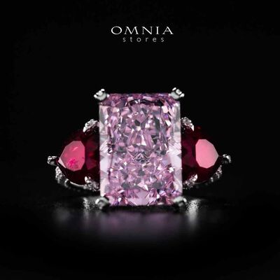Omnia Salima Multi Color Silver Ring In 925 Silver High Quality Certified Lab Crafted Stones