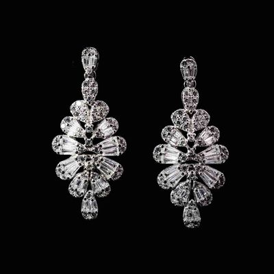 Omnia Iffat White Bridal Full Set in 925 Silver High Quality Simulated Diamonds