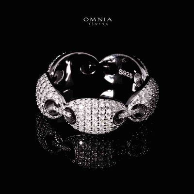 Omnia Naiya Silver Ring in 925 Silver With High Quality GRA Certified White Moissanite Stones