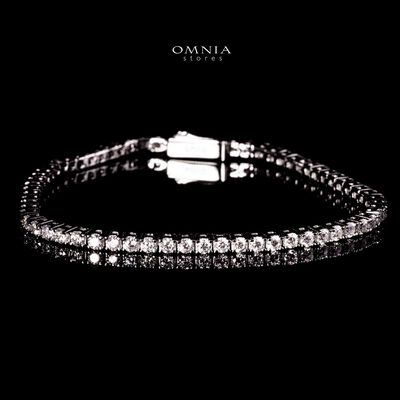 Omnia Mayada Tennis Bracelet 925 Silver in GRA Certifited High Quality White Moissanite Stone 2mm