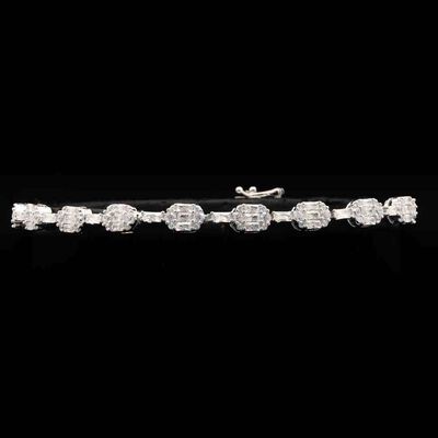 Omnia Hania White Bracelet in 925 Silver with High Quality Simulated Diamonds