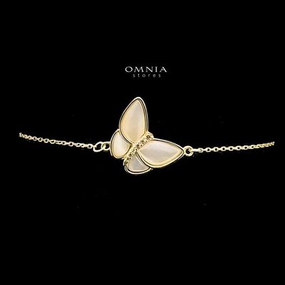 Omnia Ivy Butterfly Bracelet in 92.5 Silver with High Quality Iced Cut Stones