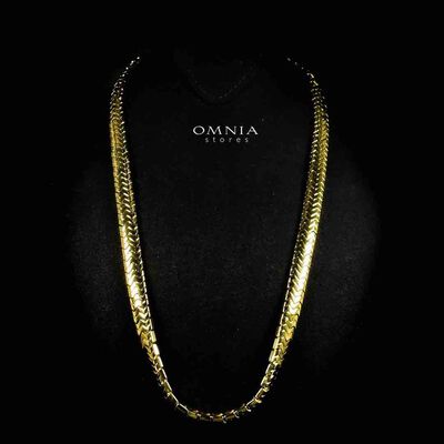 Omnia Afifa Golden Necklace in High-Quality Brass Plated