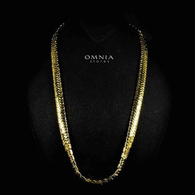 Omnia Afifa Golden Necklace in High-Quality Brass Plated