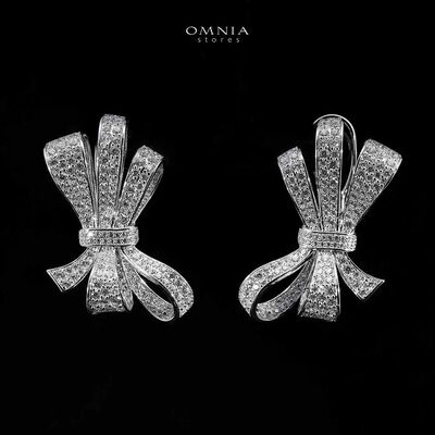 Omnia Murphy Earrings in 925 Silver Accessories High Quality Simulated Diamonds