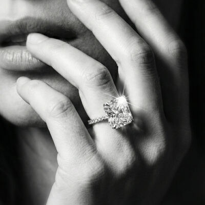 Omnia Adele&nbsp;White 1.25 Carat Ring In 925 Silver High Quality Simulated Diamonds