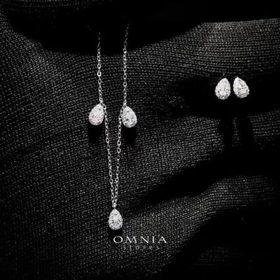 Omnia Basant White Set in 92.5 Silver with High-Quality Zircon Stones