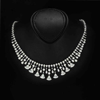 Omnia Rimal White Bridal Full Set in 925 Silver with High Quality Simulated Diamonds