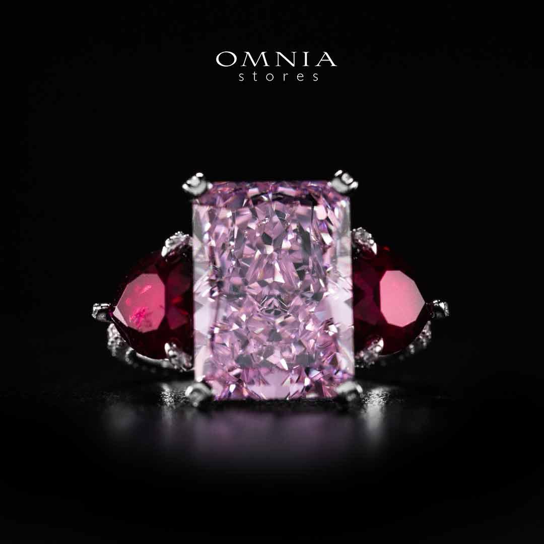 Omnia Salima Multi Color Silver Ring In 925 Silver High Quality Certified Lab Crafted Stones image number null