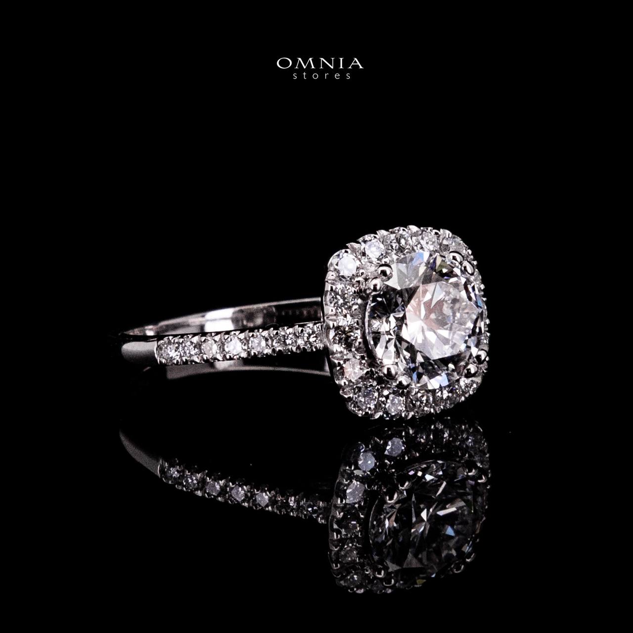Omnia Neila White Ring 925 Silver High Quality IGI Certifited High Quality Lab Grown Stones 1.5ct image number null