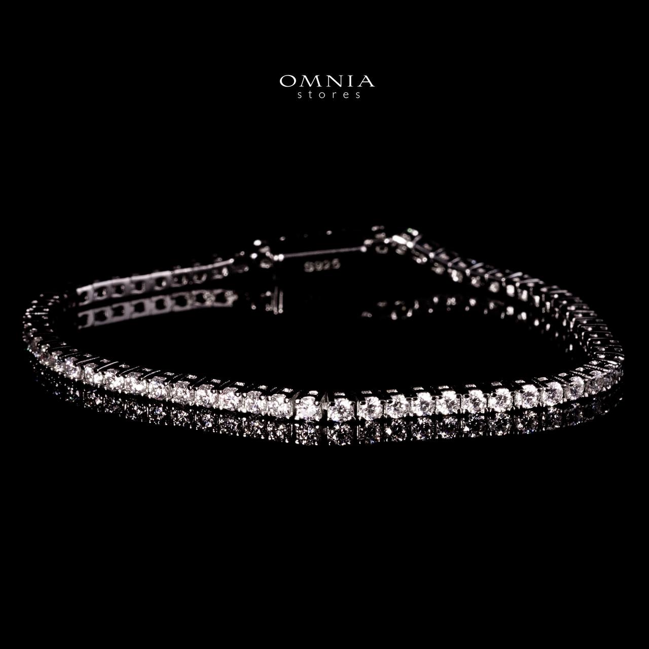 Omnia Mayada Tennis Bracelet 925 Silver in GRA Certifited High Quality White Moissanite Stone 2mm image number null