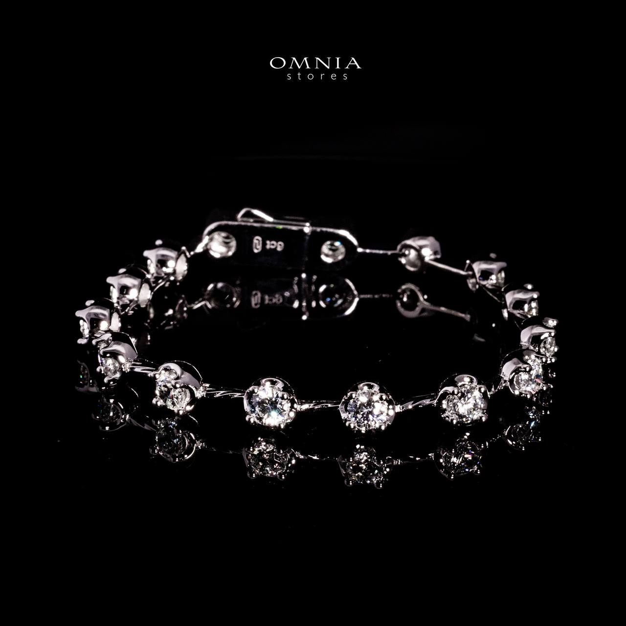 Omnia Mahdiya White Bracelet In 925 Silver With High Quality Lab Crafted Stones image number null