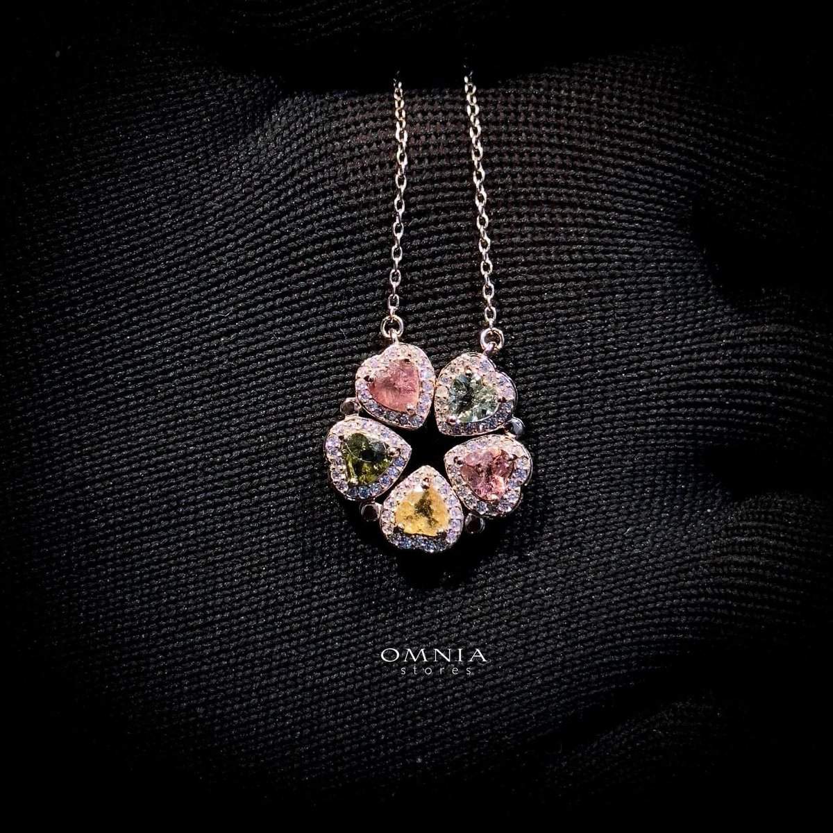 Omnia Kendall Necklace In 92.5 Silver High Quality Natural tourmaline image number null