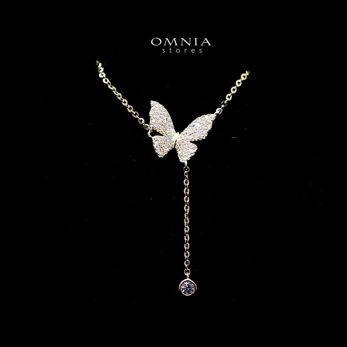 SUPER SALE!!! Omnia Noura Butterfly Pendant Necklace in 92.5 Silver image number null