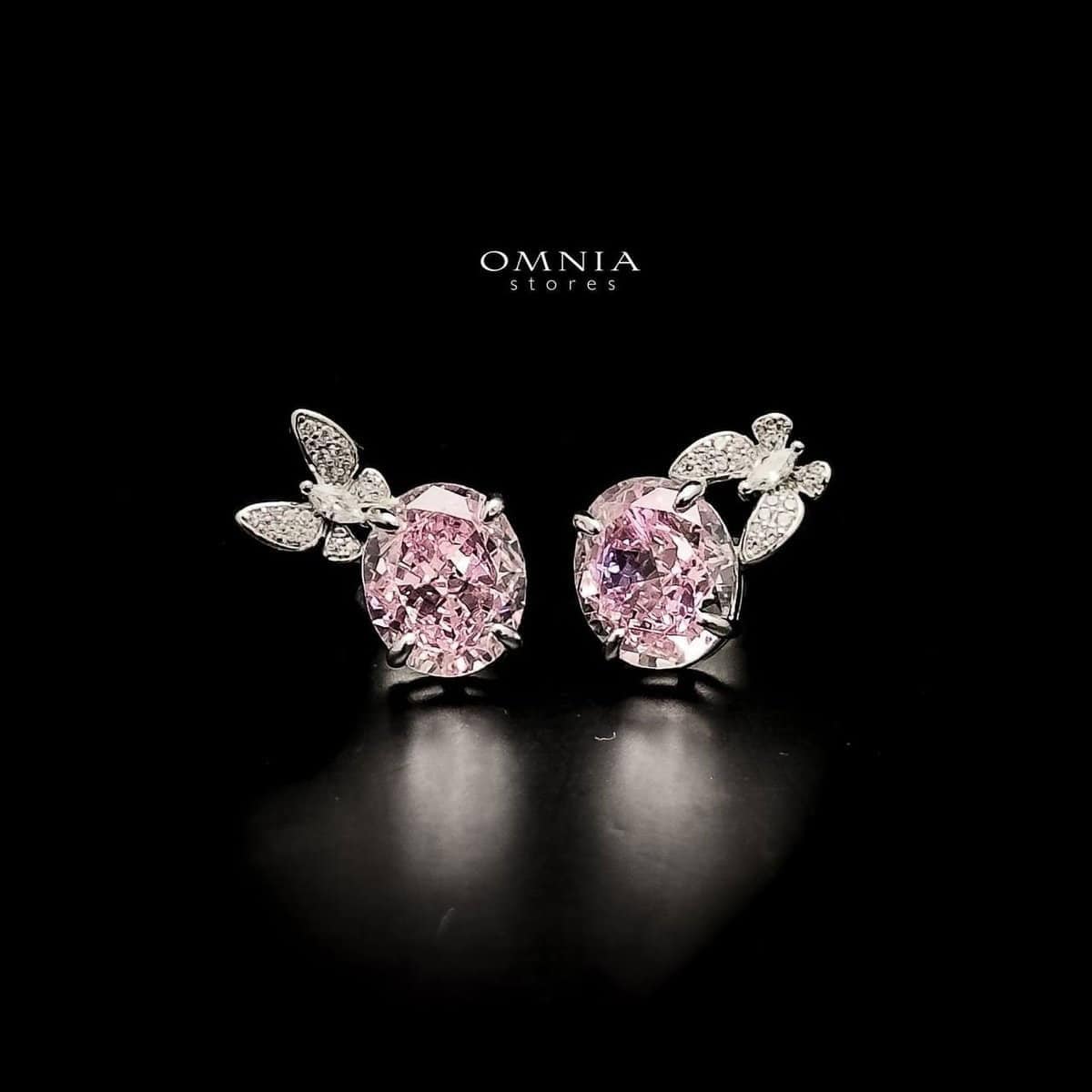 Omnia Maysun Pink Necklace in 925 Silver with High Quality Simulated Diamonds image number null