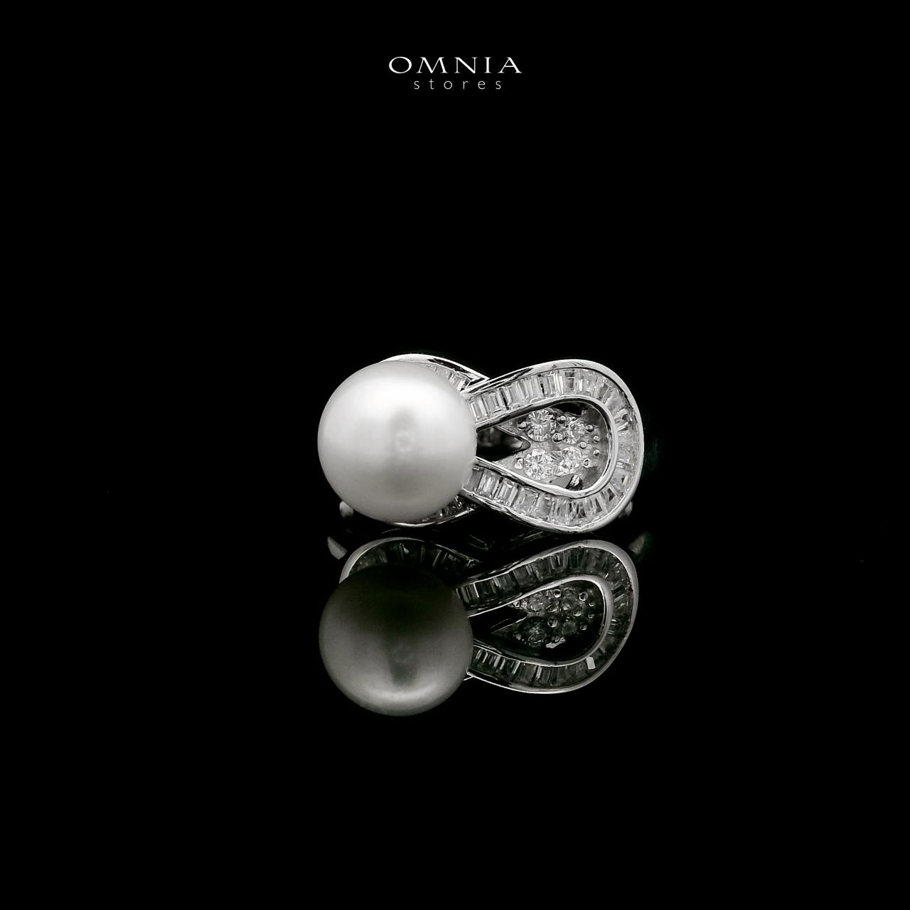 Omnia Alia Fresh Real Water Pearl Set in 92.5 Silver Accessories High Quality Simulated Diamonds image number null