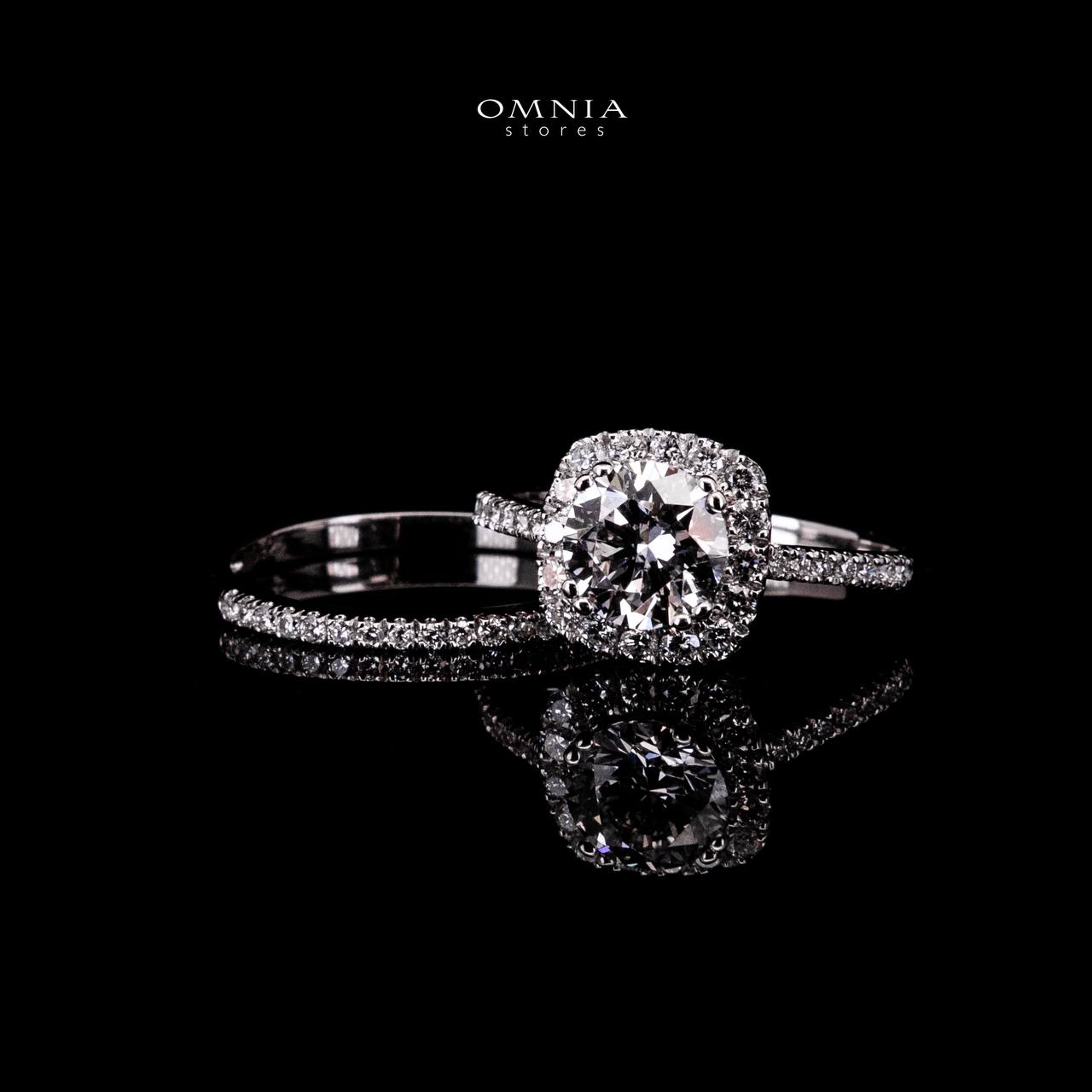 Omnia Neila White Ring 925 Silver High Quality IGI Certifited High Quality Lab Grown Stones 1.5ct image number null