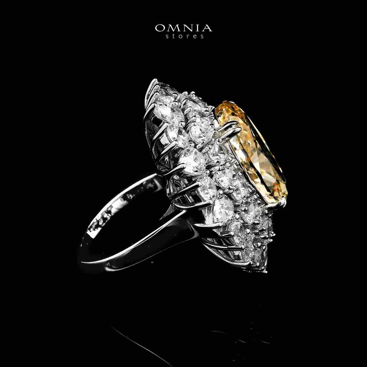 Marjan Sunflower Yellow Ring In 925 Silver Certified High Quality Lab Grown Stones image number null