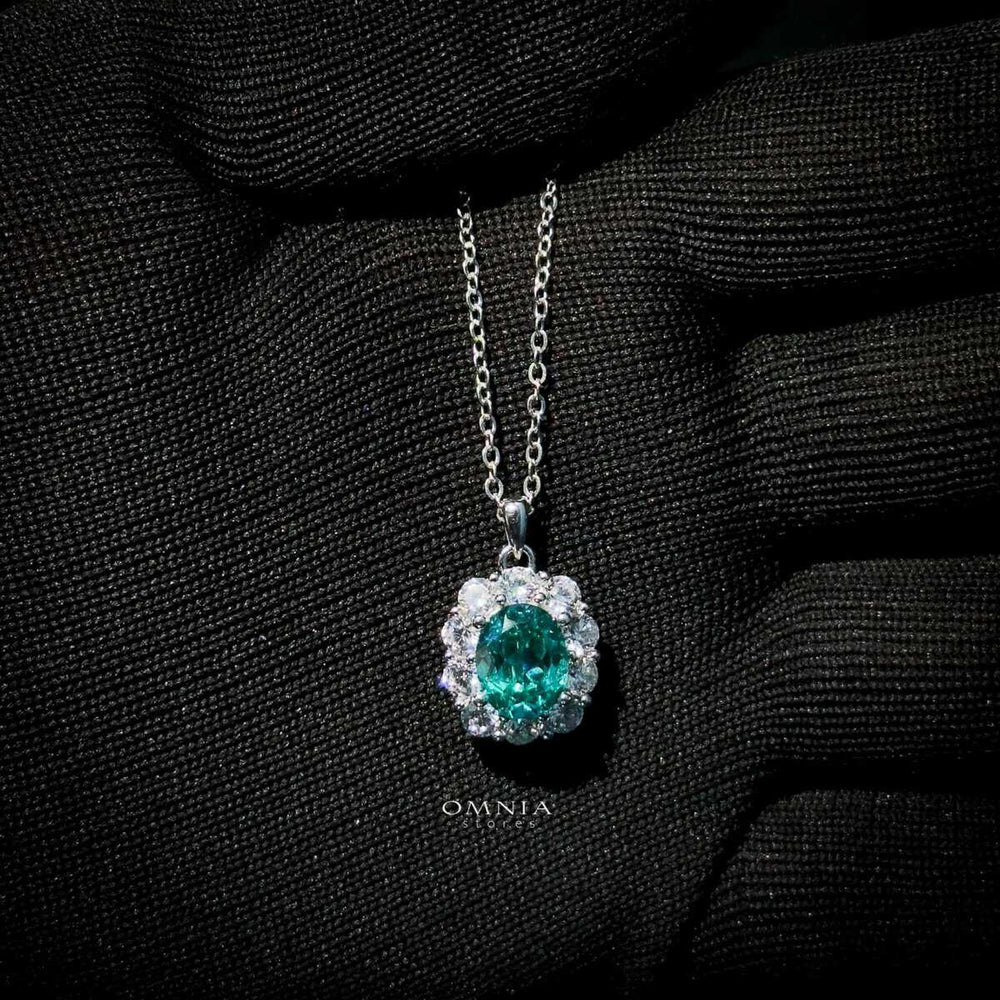 Omnia Mashael Necklace 92.5 Silver in High Quality Simulated Diamonds image number null