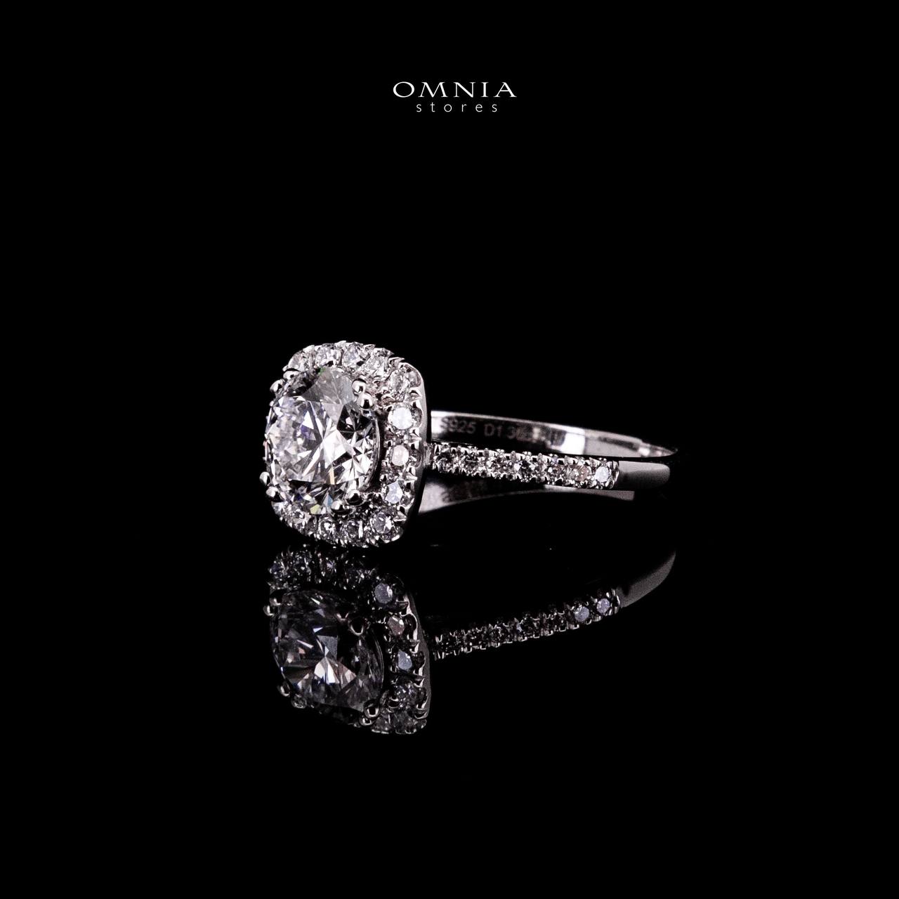 Omnia Neila White Ring 925 Silver High Quality IGI Certifited High Quality Lab Grown Stones 1.5ct image number null