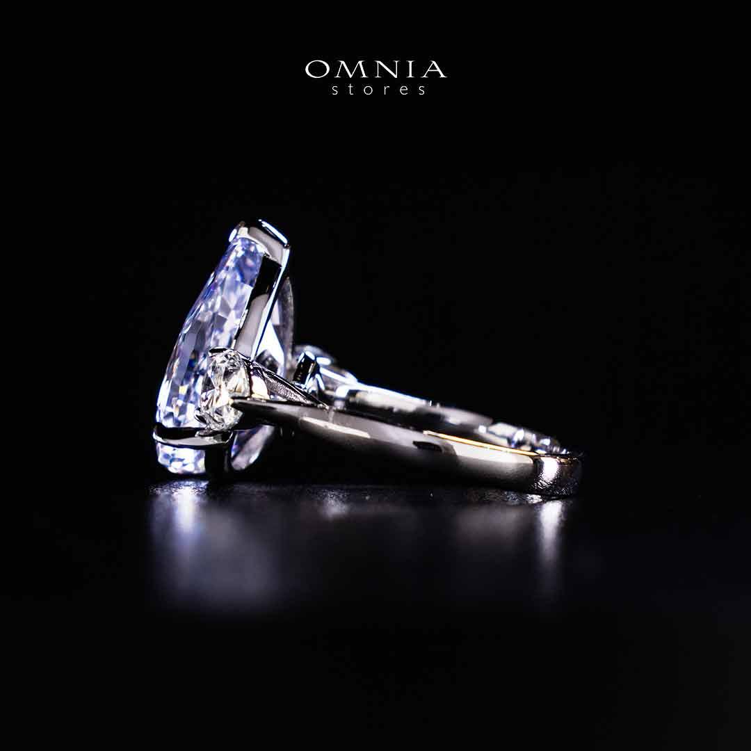 Omnia Nadira Light Purple and White Silver Ring In 925 Silver High Quality Certified Lab Crafted Stones 3.8Ct image number null
