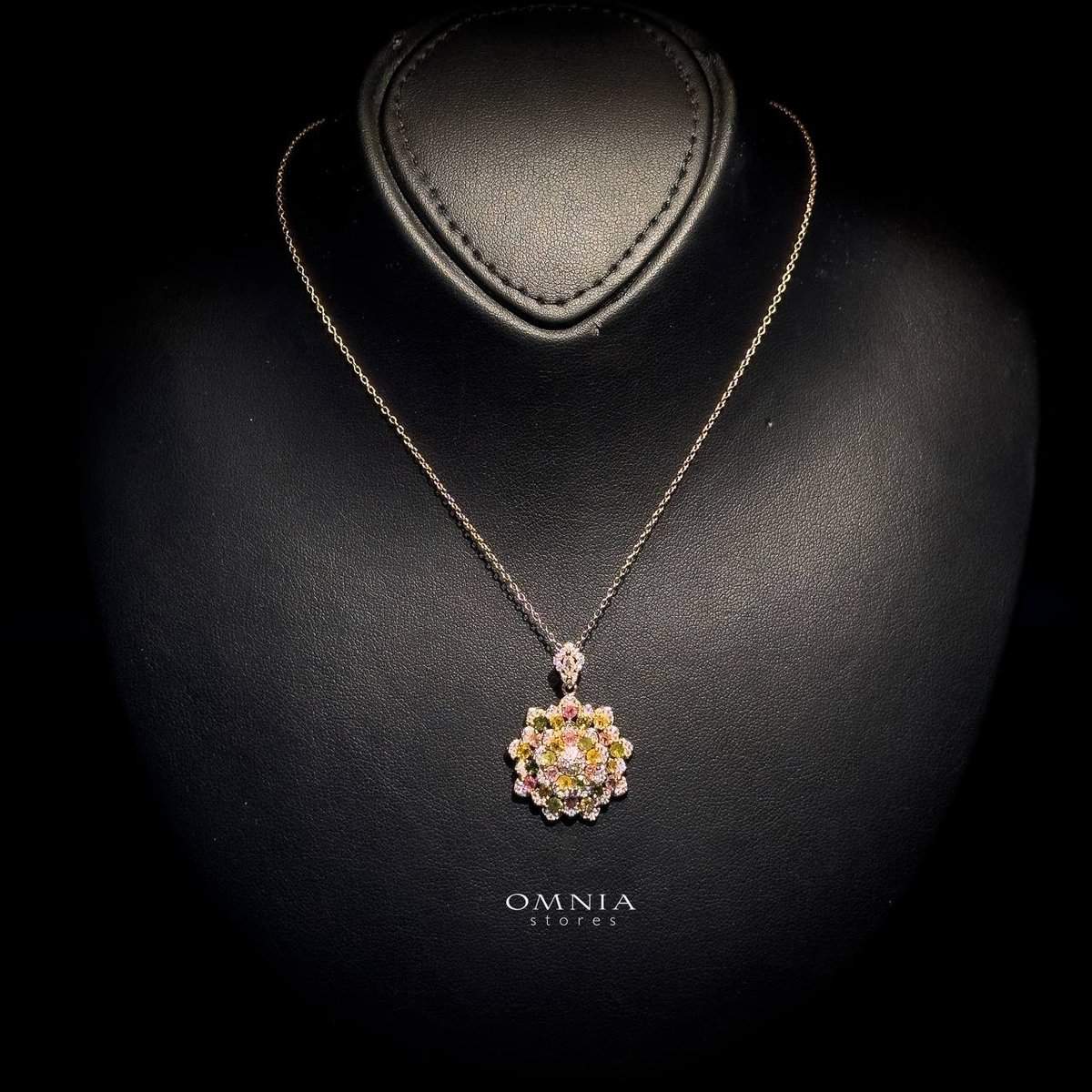 Omnia Arvie Necklace In 92.5 Silver High Quality Natural tourmaline image number null