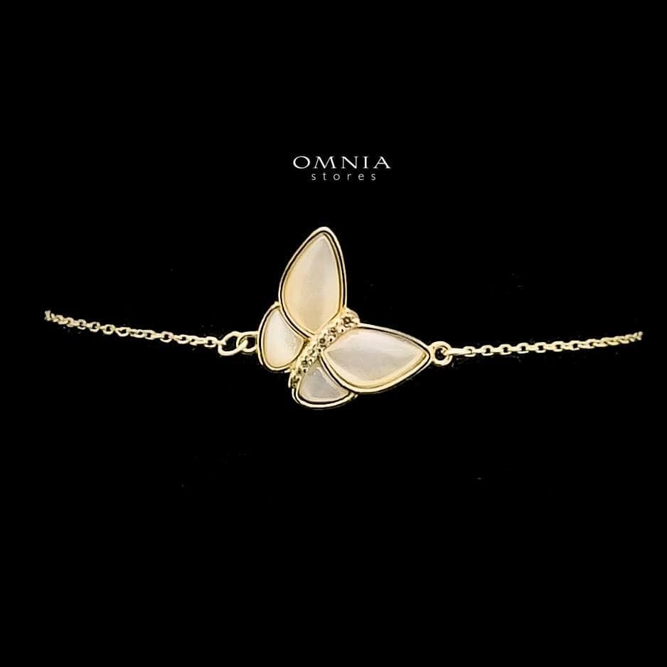 Omnia Ivy Butterfly Bracelet in 92.5 Silver with High Quality Iced Cut Stones image number null