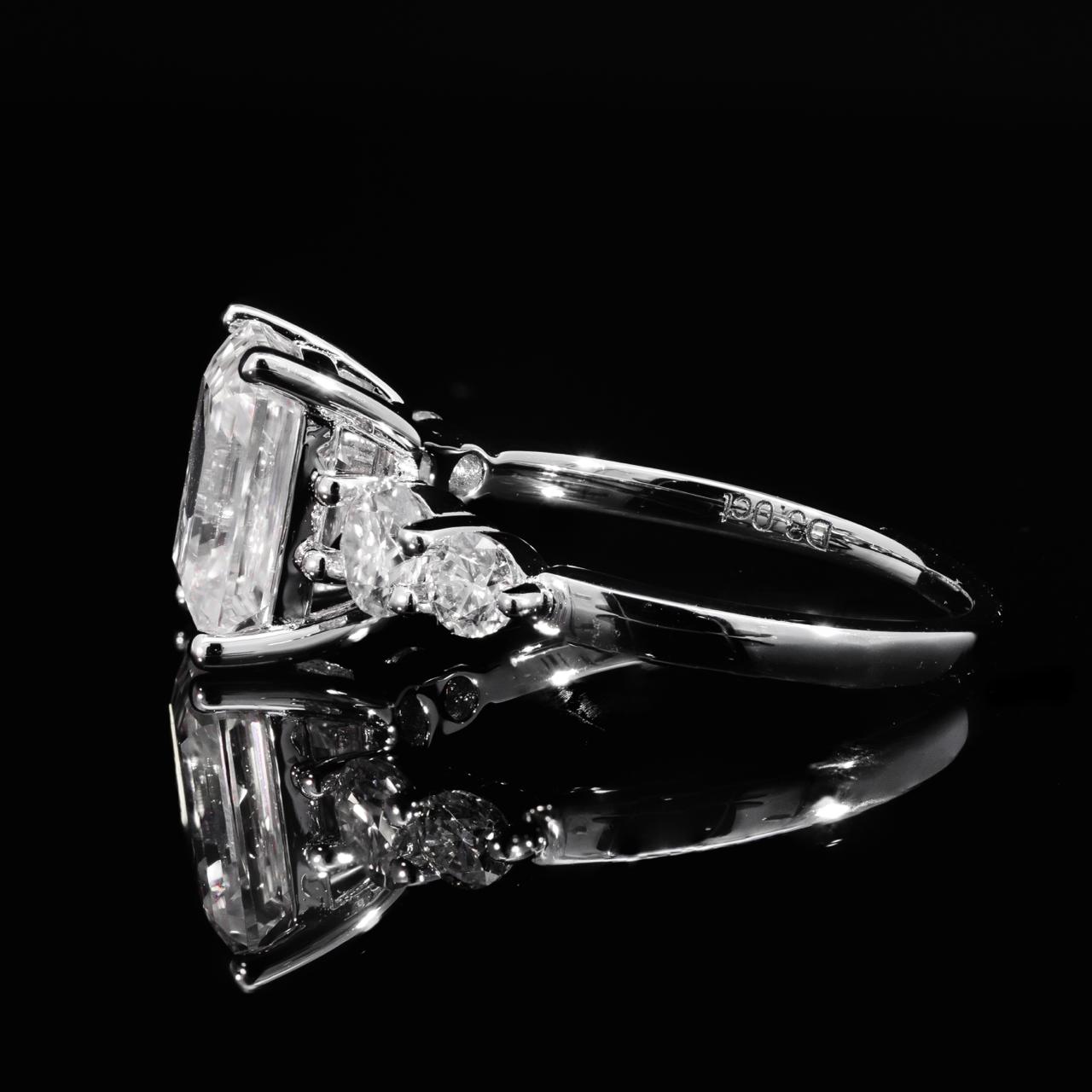 Omnia Nahlah White Ring 925 Silver High Quality GRA Certifited High Quality Moissanite Stone 3CT image number null