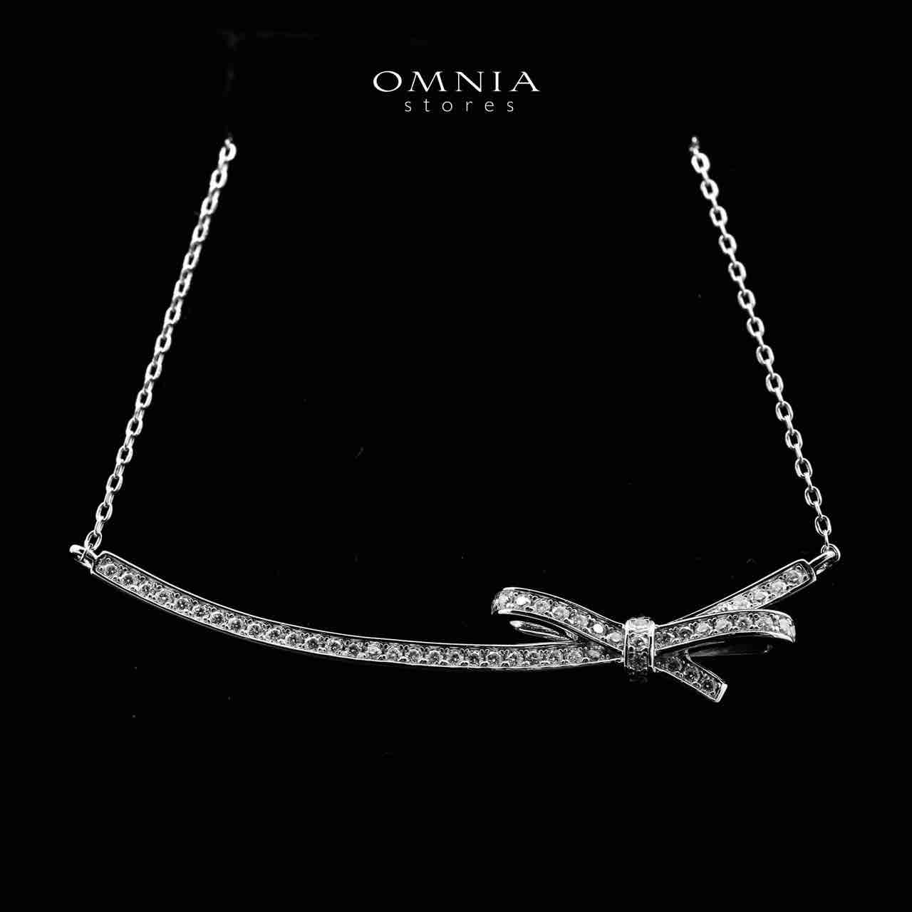 Omnia Safia Pendant Necklace 925 Silver in High Quality White Moissanite Stone image number null