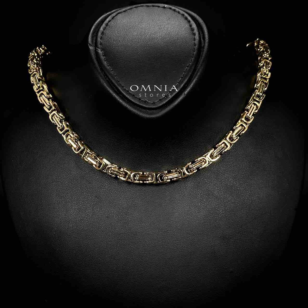 Omnia Badiyah Copper Plated Gold Color Necklace & Bracelet Set in High-Quality 6mm Stainless Steel image number null