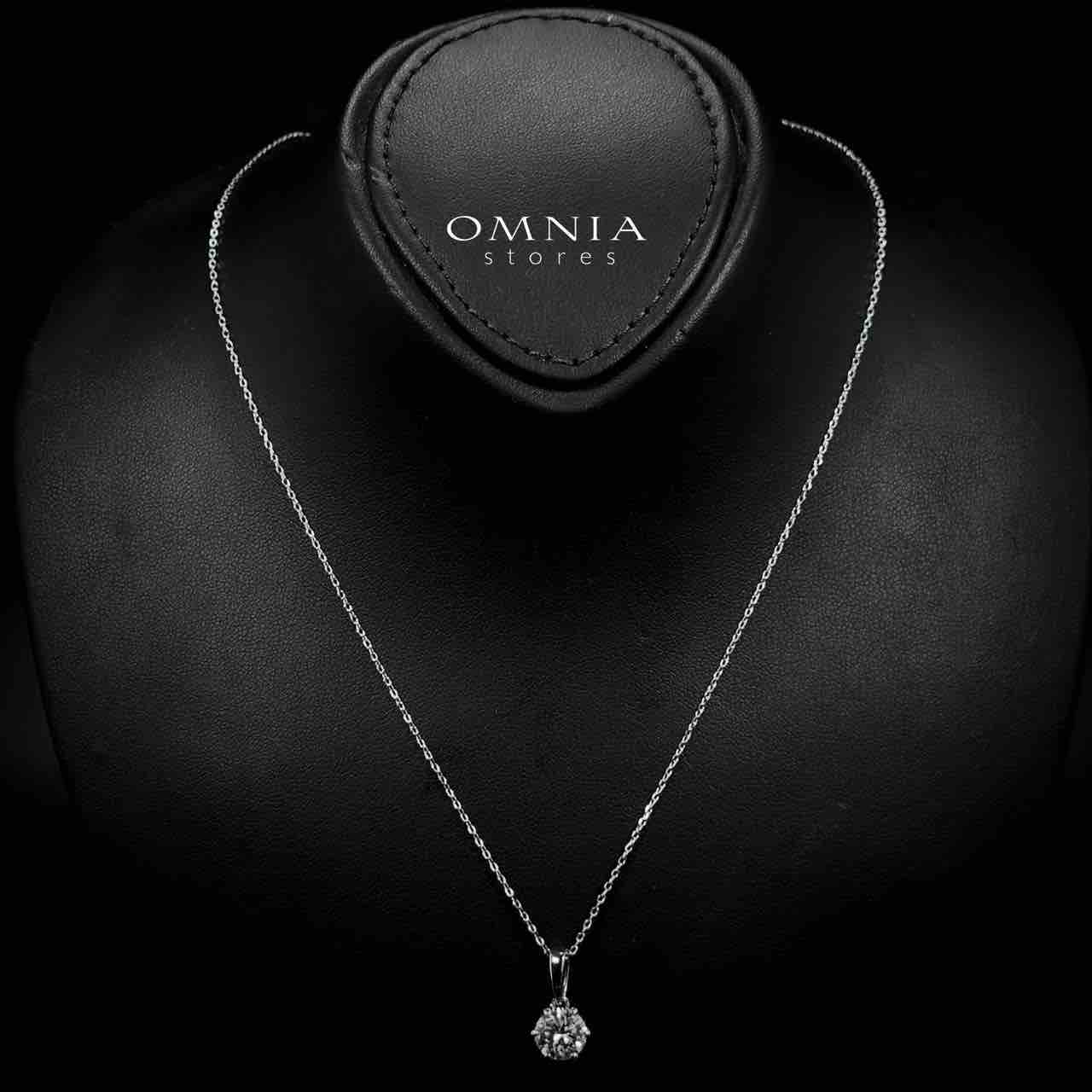 Omnia Labeeba Pendant Necklace 925 Silver in GRA Certified High Quality White Moissanite Stones image number null