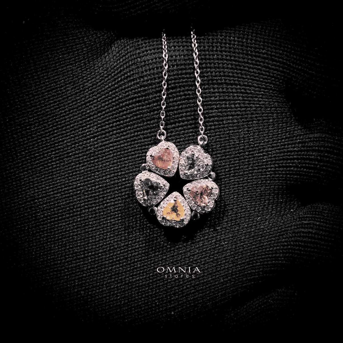 Omnia Kendall Necklace In 92.5 Silver High Quality Natural tourmaline image number null