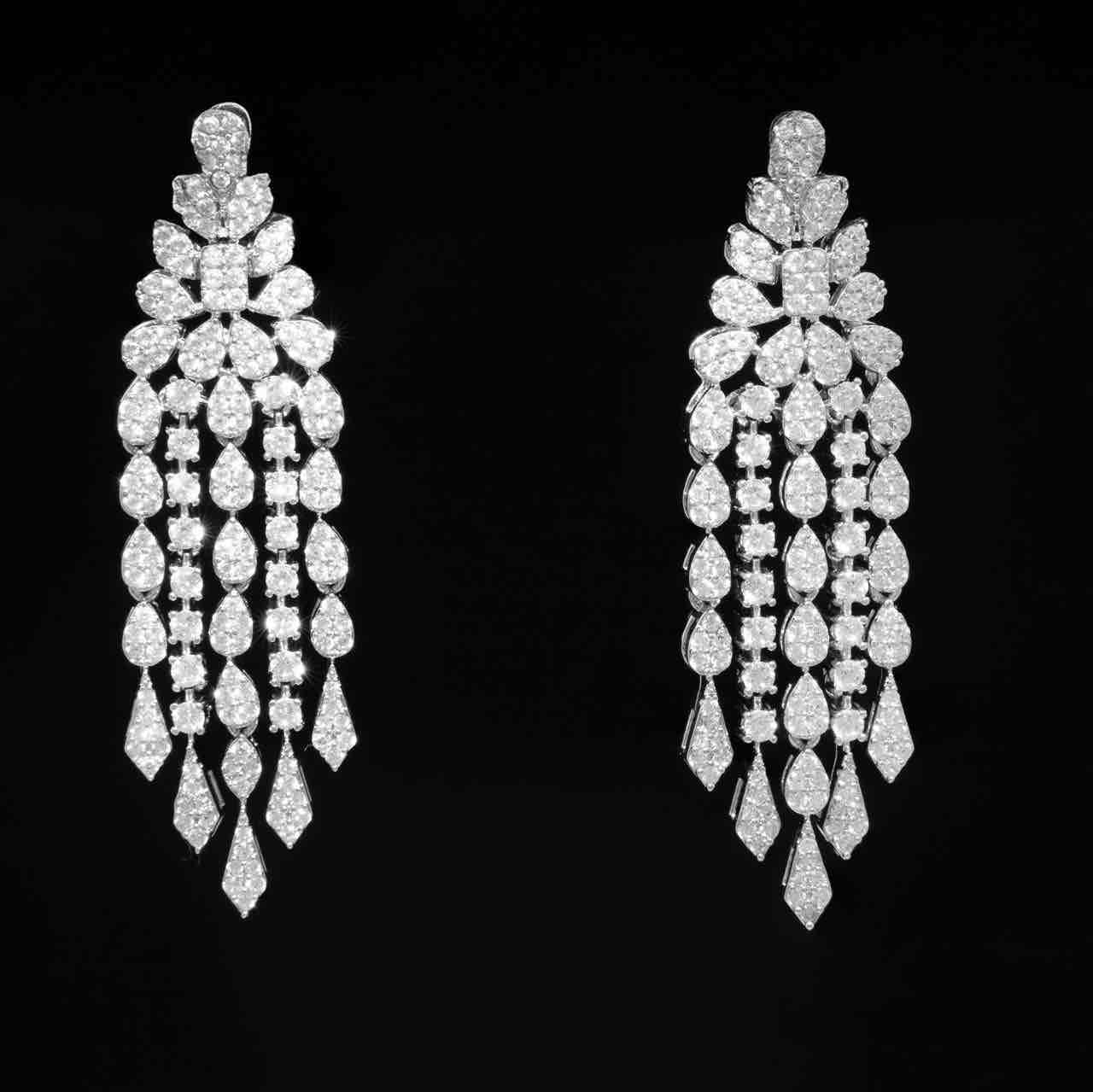 Omnia Ahlina White Bridal Full Set in High Quality Zircon Stone Rhodium Plated image number null