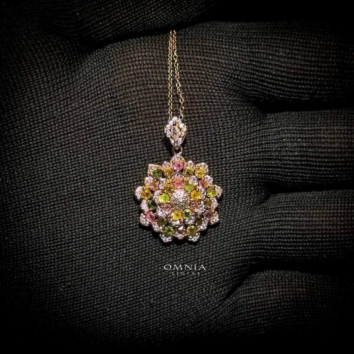 Omnia Arvie Necklace In 92.5 Silver High Quality Natural tourmaline image number null