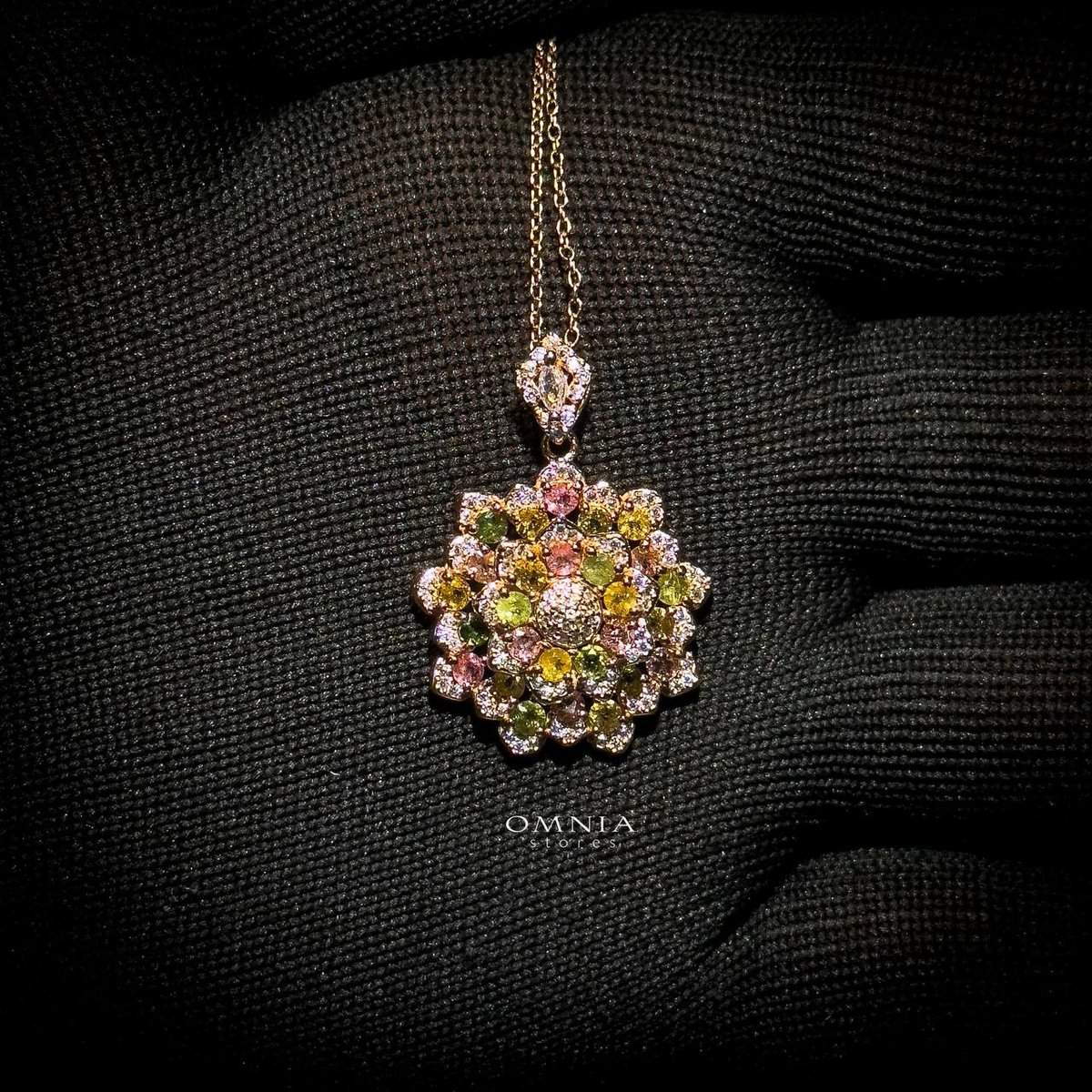 Omnia Arvie Necklace In 92.5 Silver High Quality Natural tourmaline image number null