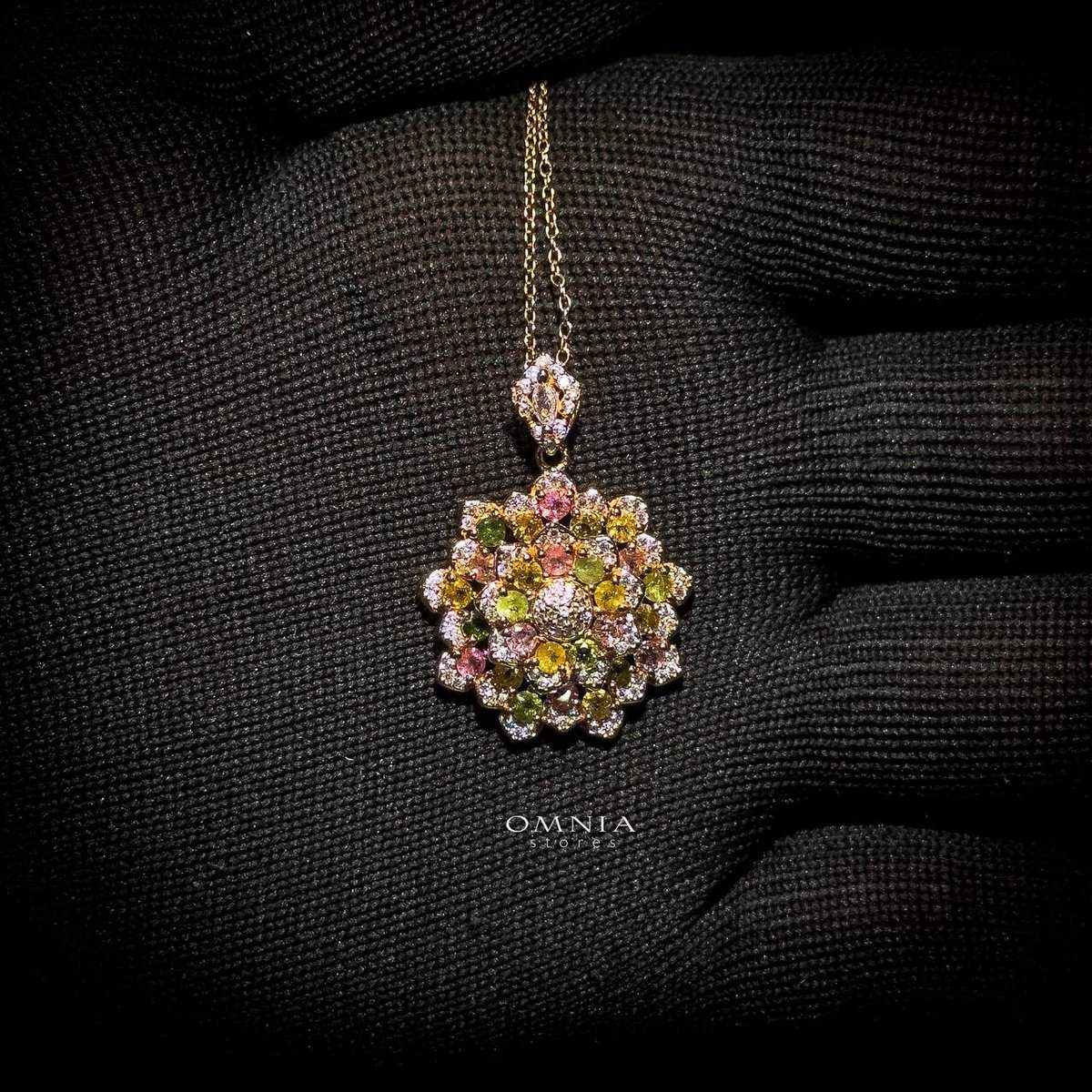 Omnia Arvie Necklace In 92.5 Silver High Quality Natural tourmaline image number null