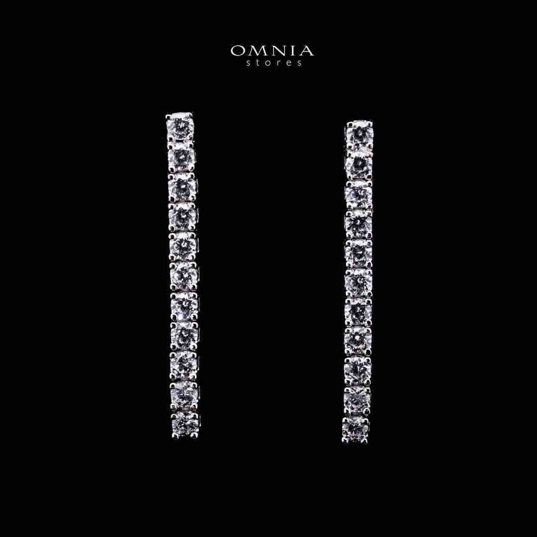 Omnia Raneeya White Tennis Necklace, Earrings and Bracelet Set in 925 Silver with High Quality Simulated Diamonds 2.5mm image number null