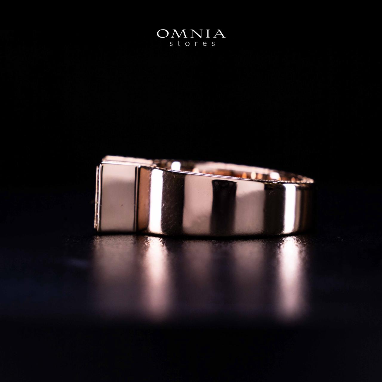 Omnia Aroob Rose Gold Silver Ring In 925 Silver High Quality Certified Lab Crafted Round Cut Stones 5Ct image number null