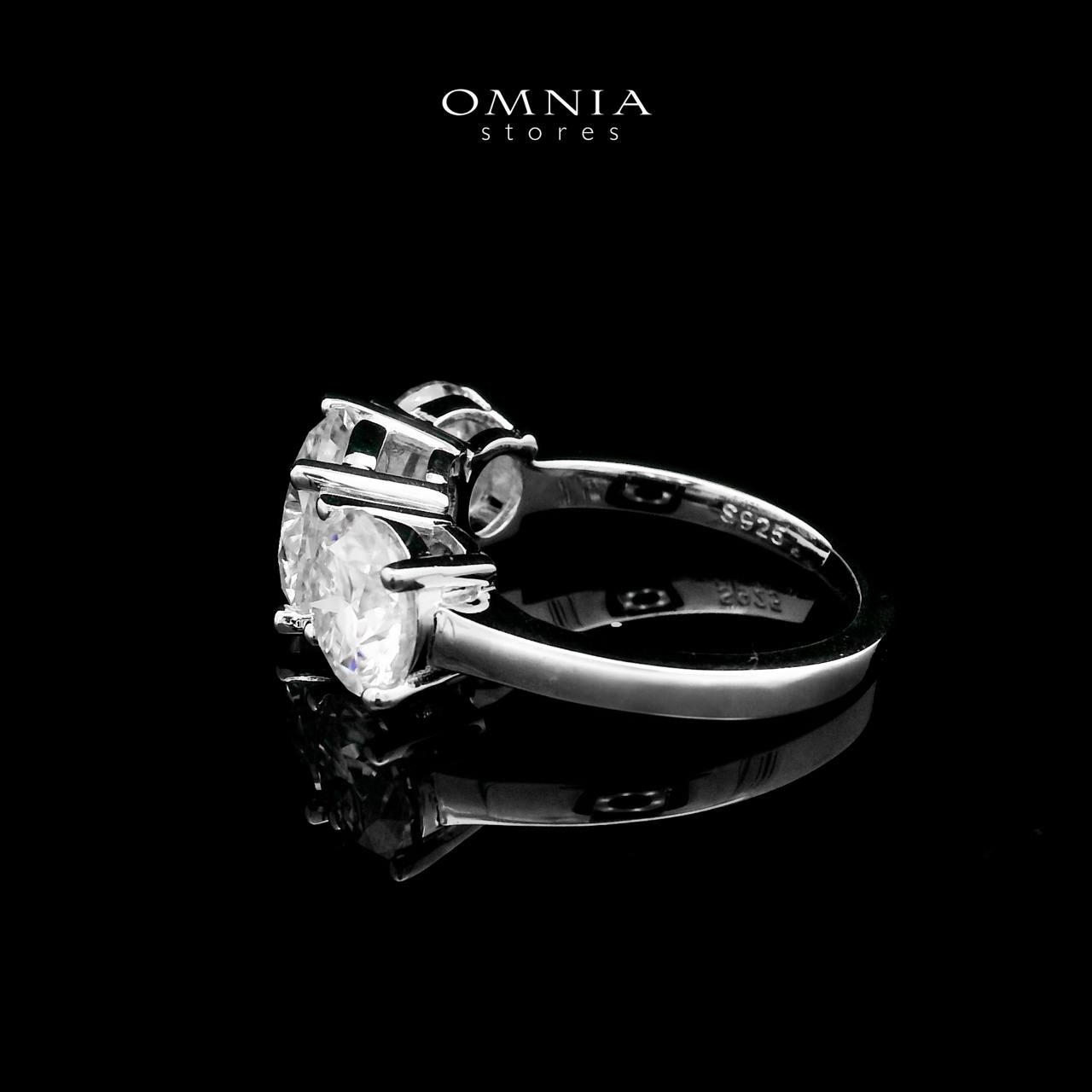 Omnia Halima White Ring 925 Silver High Quality IGI Certifited High Quality Lab Grown Stones 1.50ct image number null