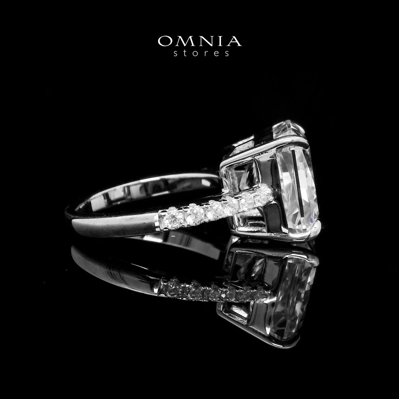Omnia Adele&nbsp;White 1.25 Carat Ring In 925 Silver High Quality Simulated Diamonds image number null