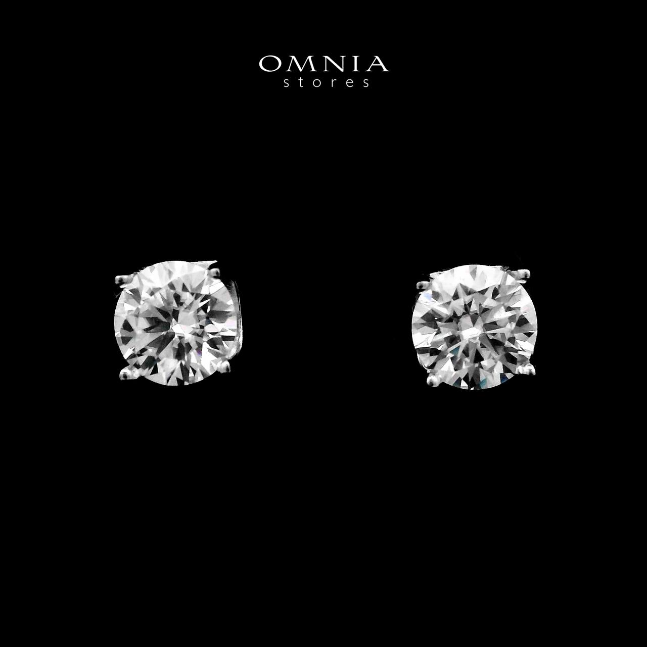 Omnia Azraa White Pendant Necklace And Earrings Set in 92.5 Silver with High-Quality Moissanite Stones image number null