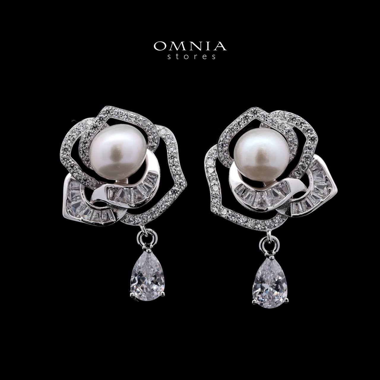 Omnia Evelina White Set in 92.5 Silver with High-Quality Zircon Stones image number null