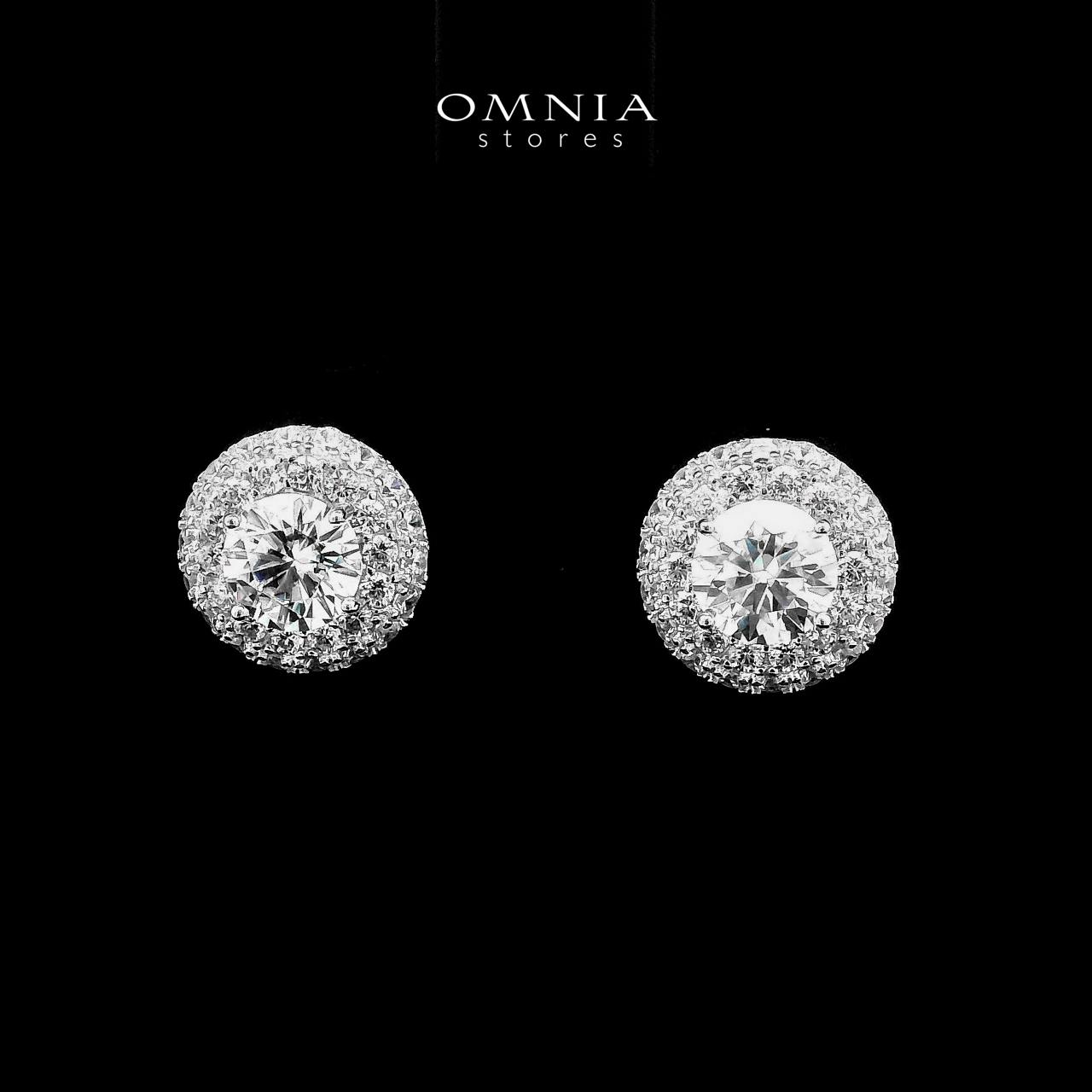 Omnia Badia White Pendant Necklace And Earrings Set in 92.5 Silver with High-Quality Moissanite Stones image number null