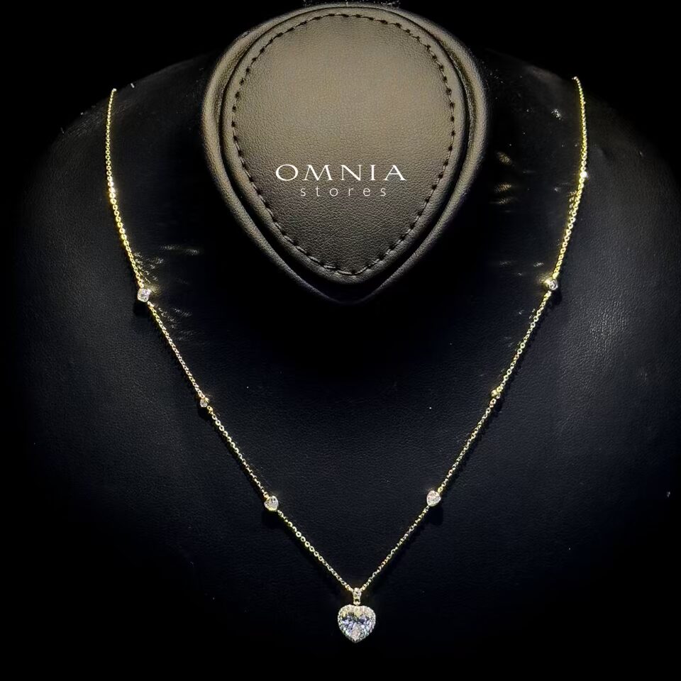Omnia Mahira Golden Set in 92.5 Silver with High-Quality Zircon Stones image number null