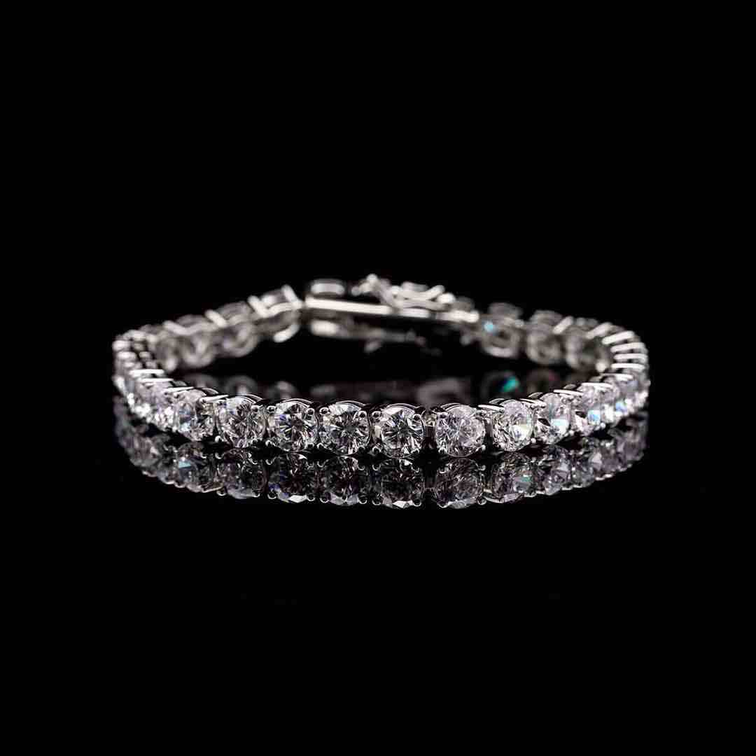 Omnia Engy 5mm Tennis Bracelet in 92.5 Silver High Quality Simulated diamonds image number null