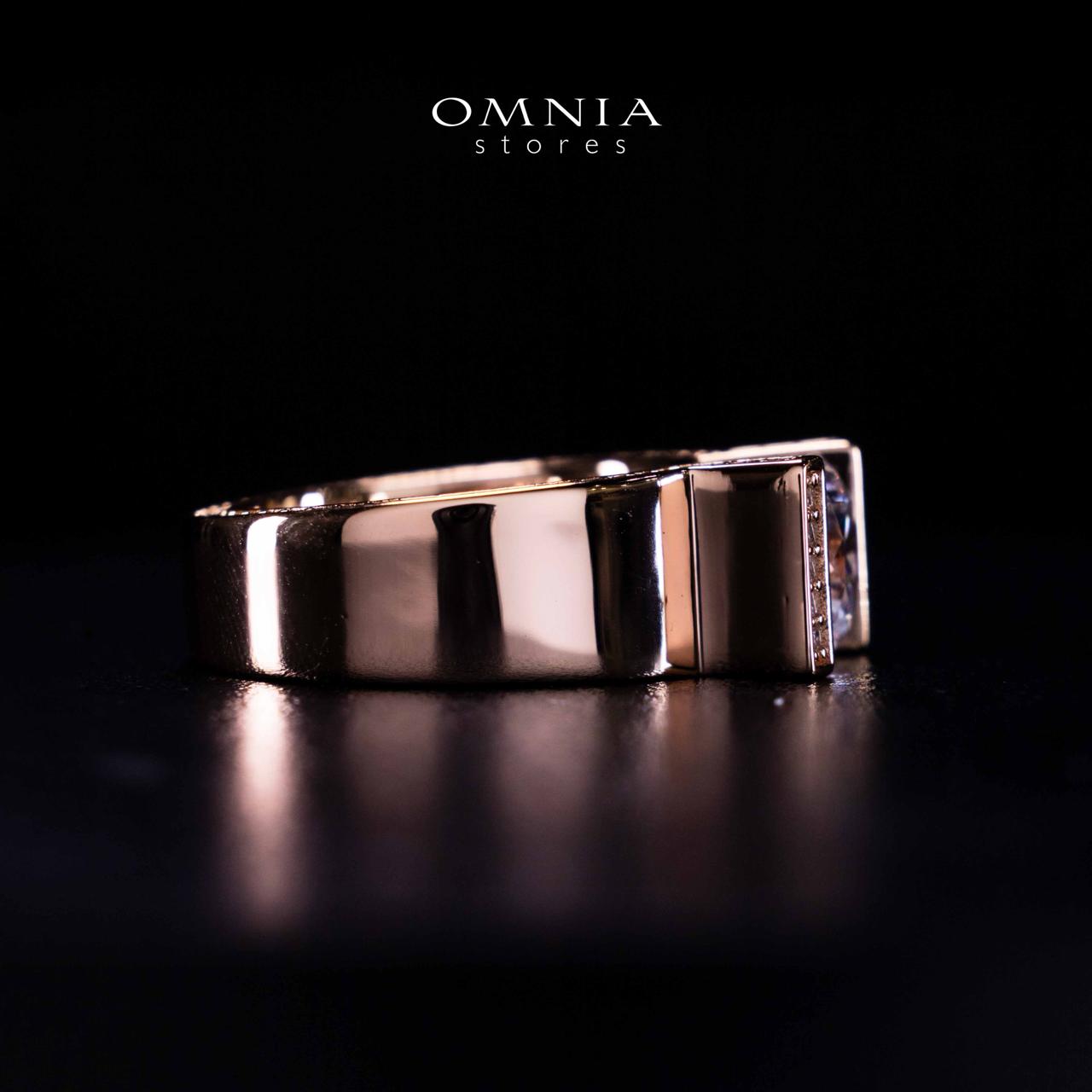 Omnia Aroob Rose Gold Silver Ring In 925 Silver High Quality Certified Lab Crafted Round Cut Stones 5Ct image number null