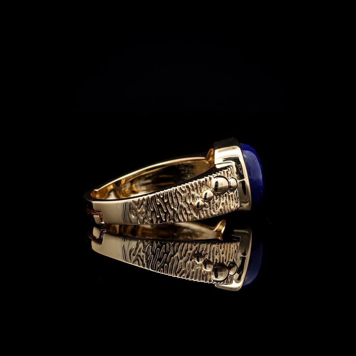 Omnia Nashita Blue Ring in High Quality Malachite Stone image number null