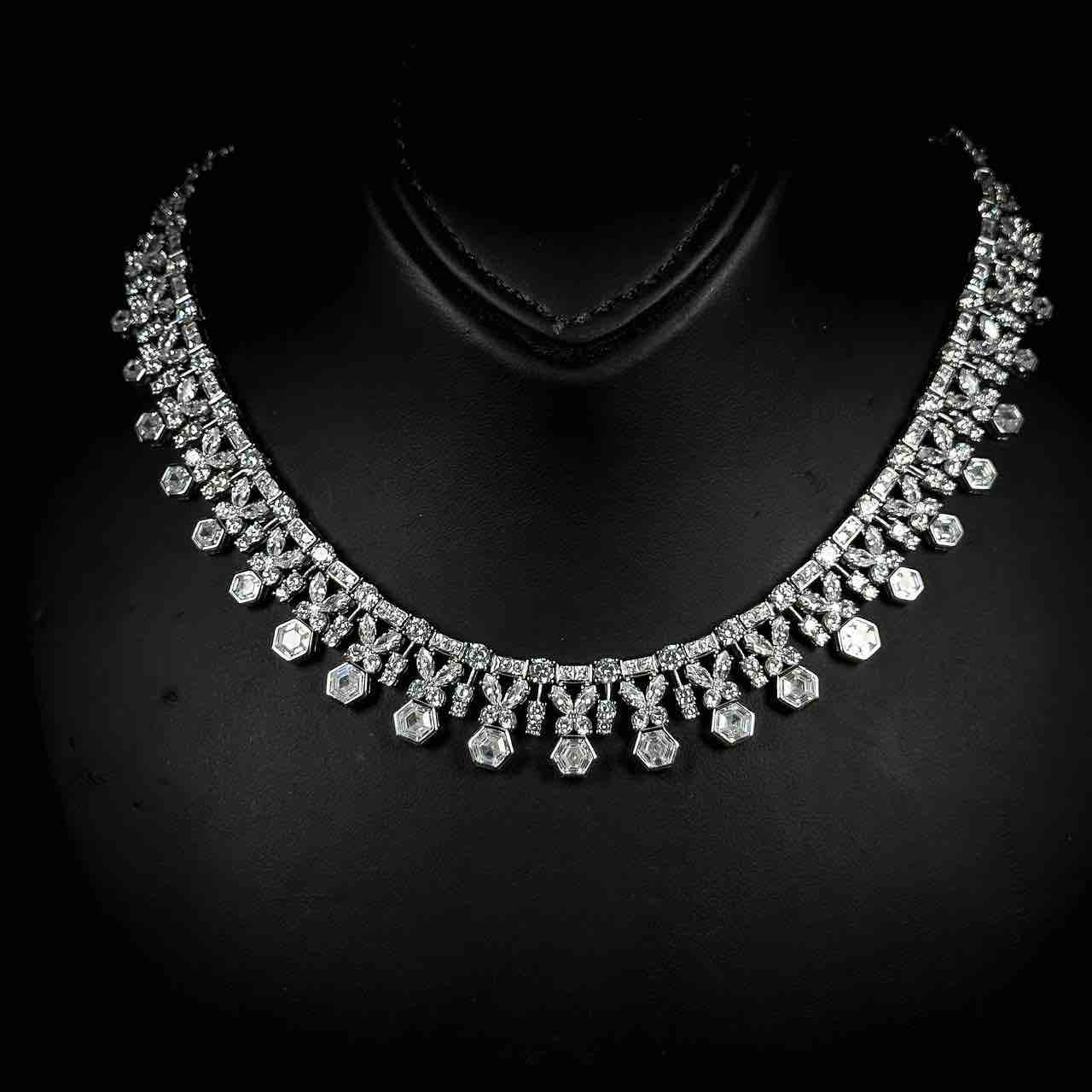 Omnia Nudhar White Bridal Full Set in 925 Silver High Quality Simulated Diamonds image number null