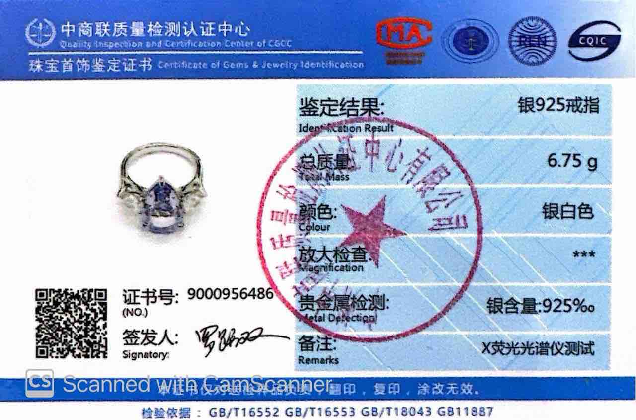 Omnia Nadira Light Purple and White Silver Ring In 925 Silver High Quality Certified Lab Crafted Stones 3.8Ct image number null