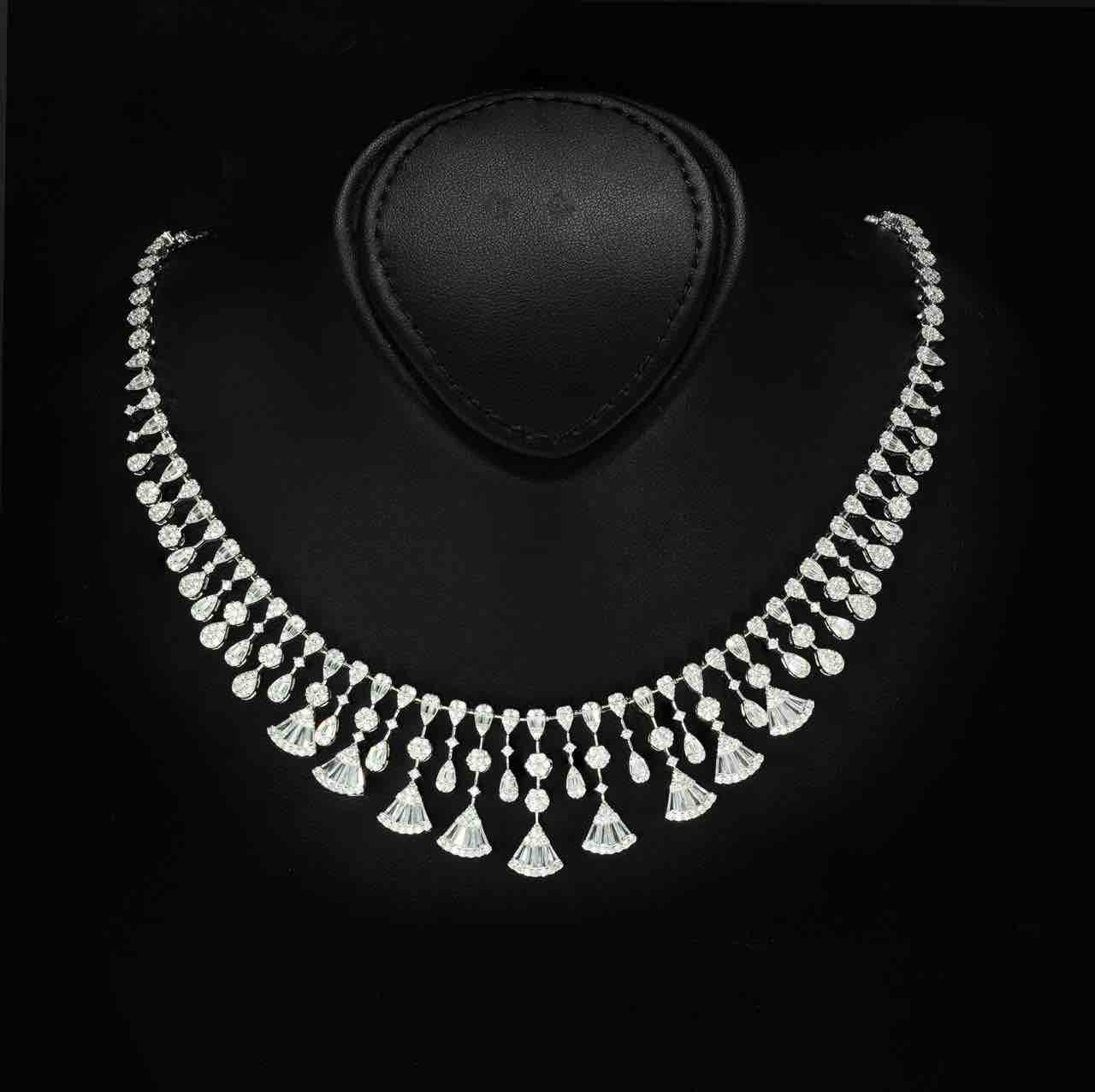 Omnia Rimal White Bridal Full Set in 925 Silver with High Quality Simulated Diamonds image number null